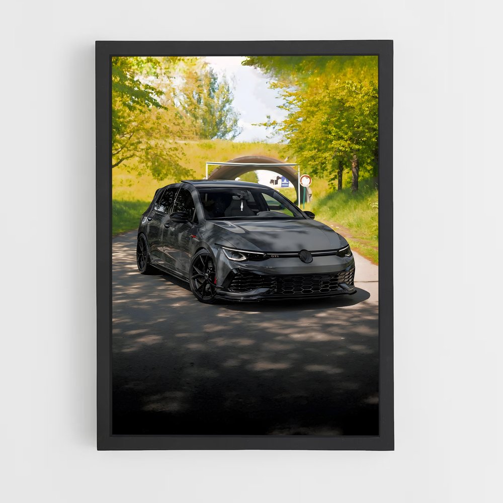 Poster Golf GTI Noir – affiche Volkswagen (vue 2)